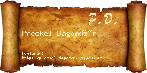 Preckel Dagomér névjegykártya